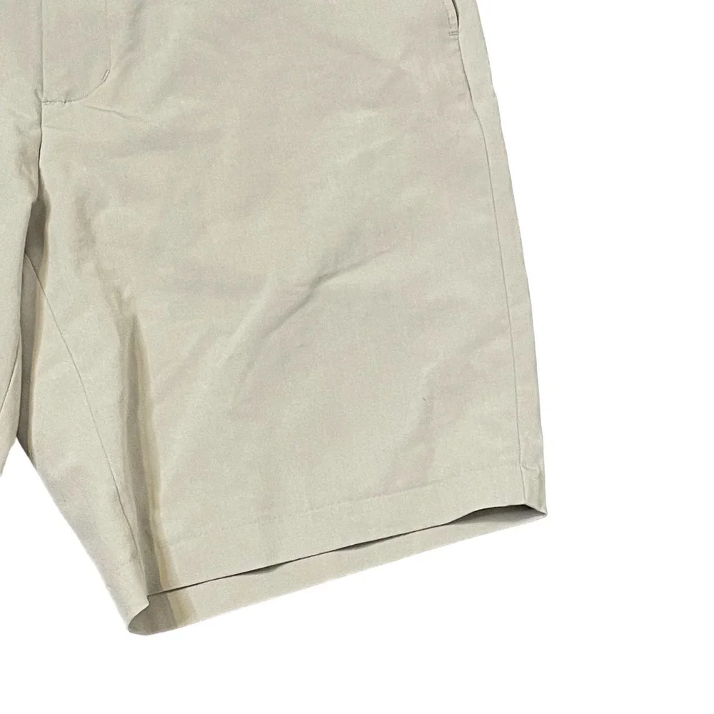 Monterey Club Golf Short Men Size 32 Chino Classic Fairway Beige Hi-Rise Stretch